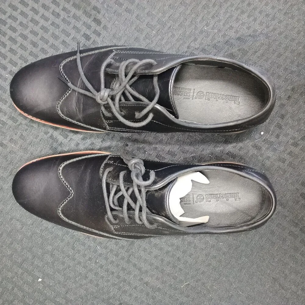 Black Timberland wingtip Oxford  sensorflex Size 9 # A16T7 Leather uppers